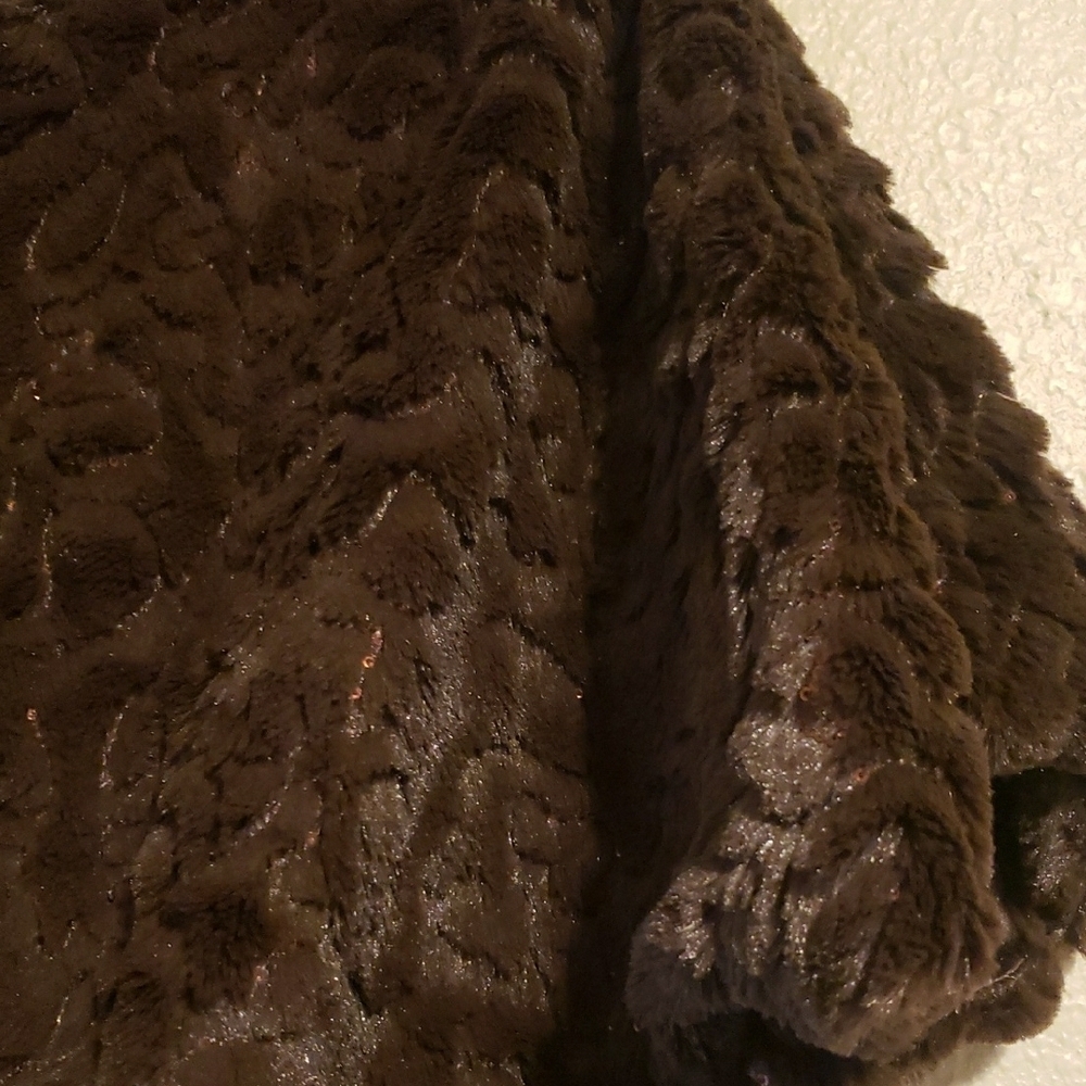 Plush Brown Teddy Jacket with Satin Lining - Picture 4 of 6
